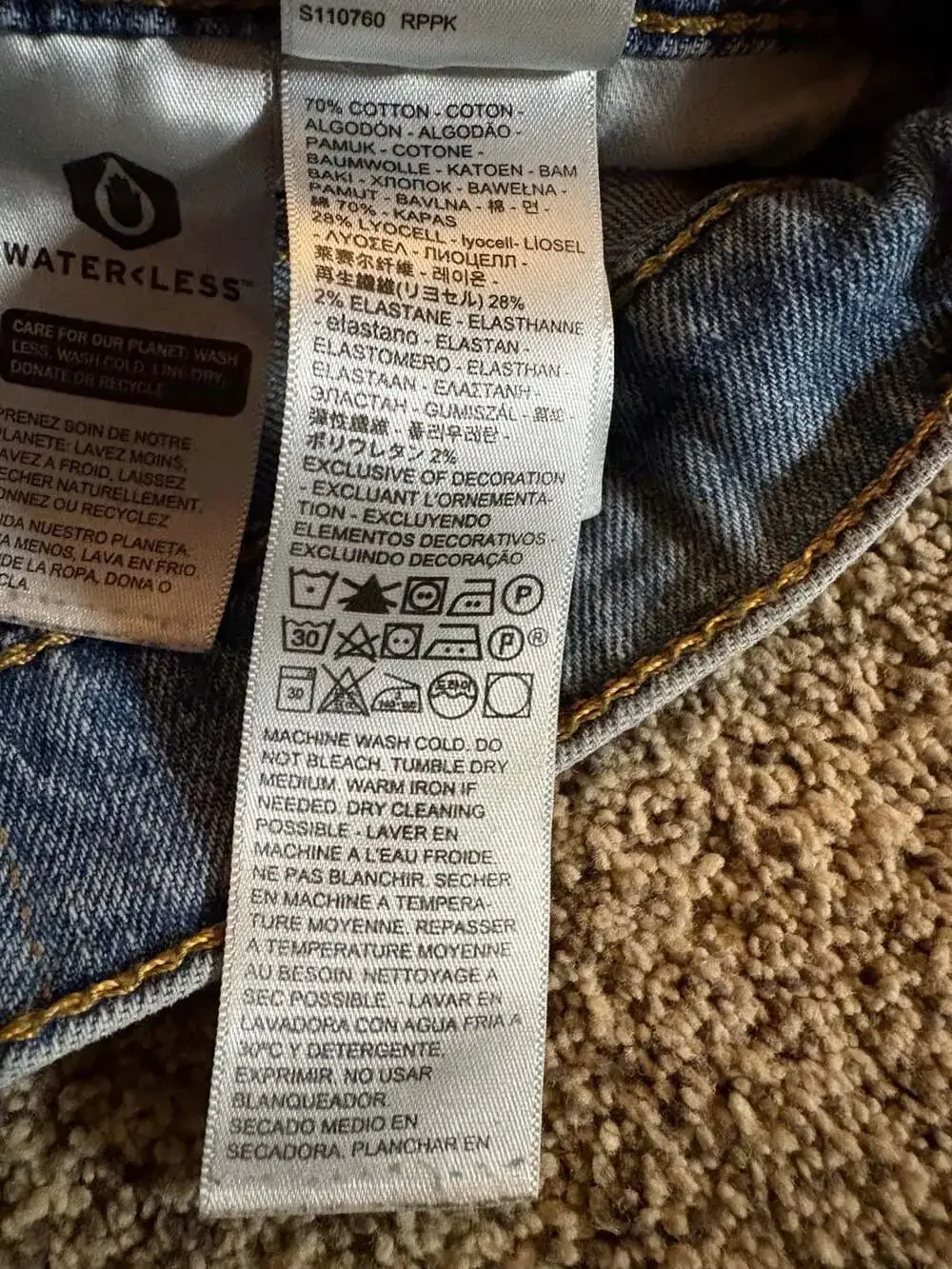 Levi's 511 Slim Fit Jeans Men's Light Wash Denim Cotton Blend Size 32x30